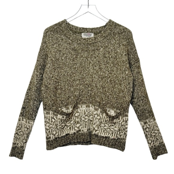 Urban Outfitters Ecoté Green Wool Blend Patch Pocket Women’s Sweater Sz M - Picture 2 of 12